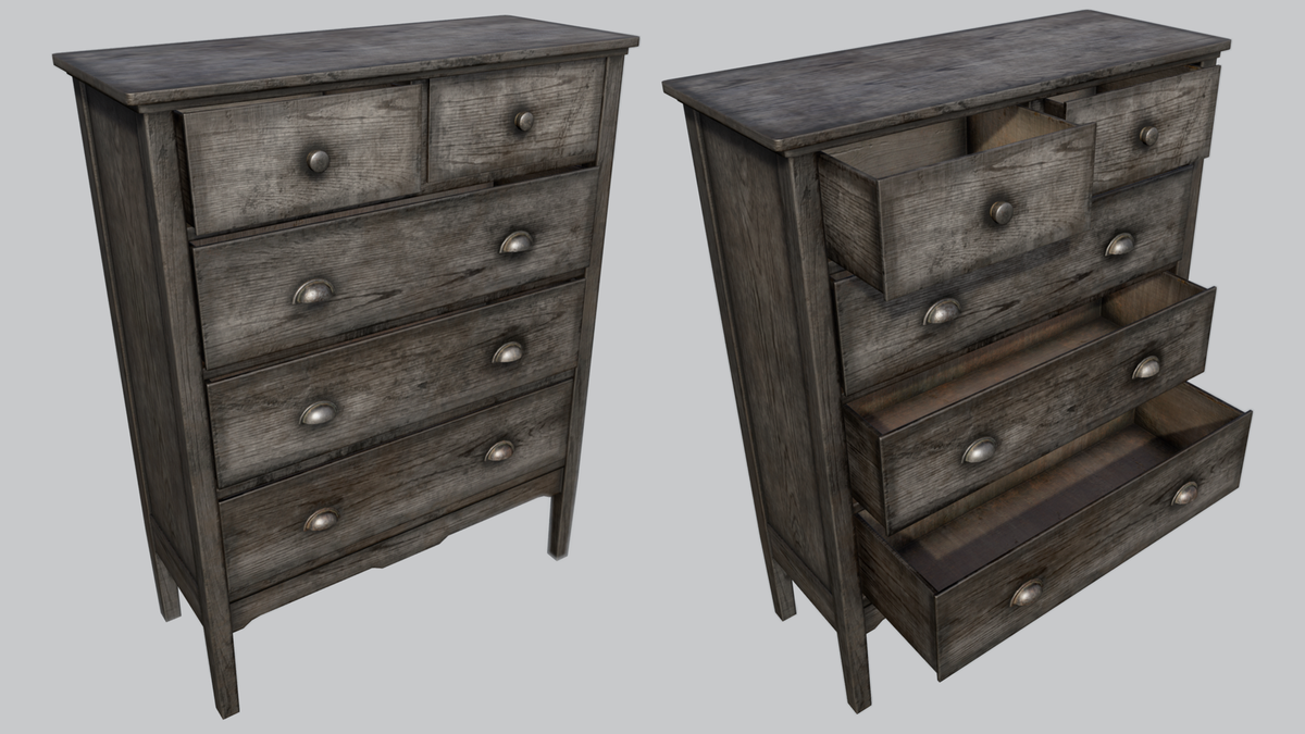 Old Wooden Dresser C