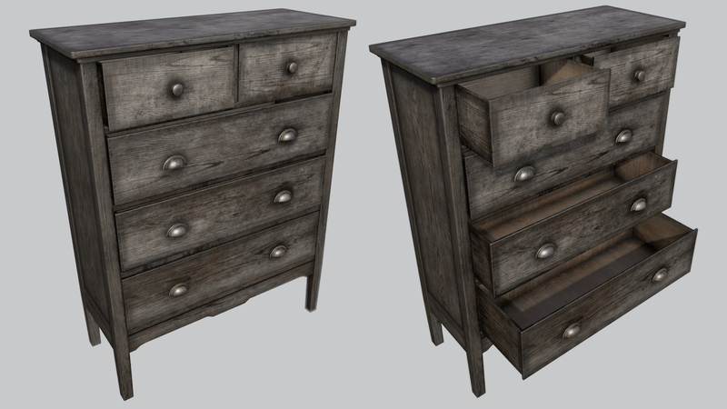 Old Wooden Dresser C