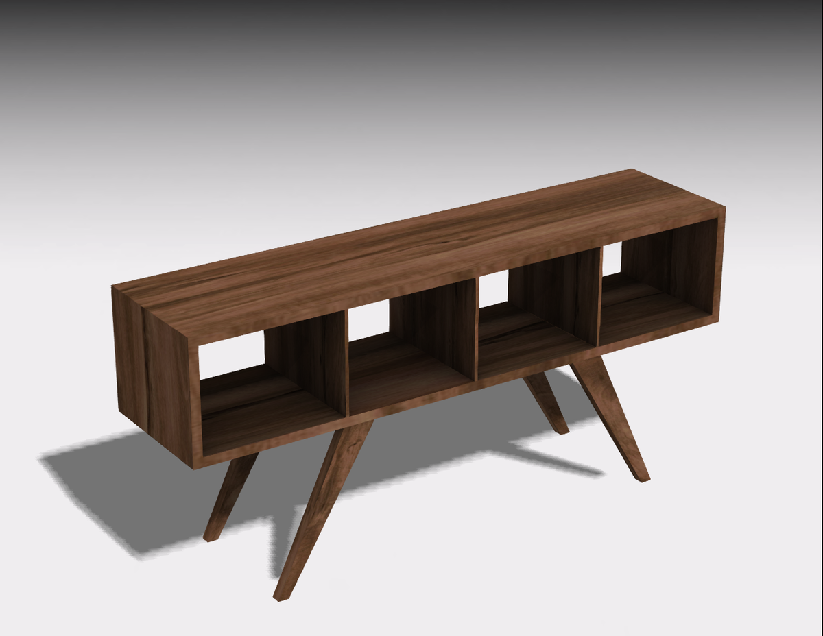 Retro TV shelf 001