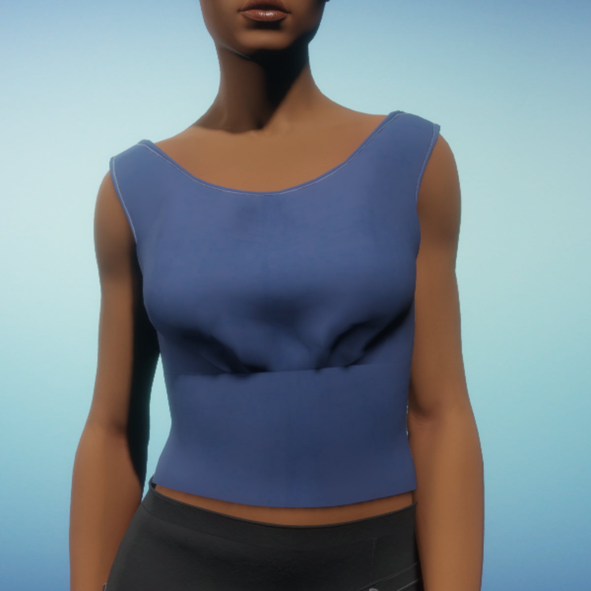 Blouse Tank - Blue Linen