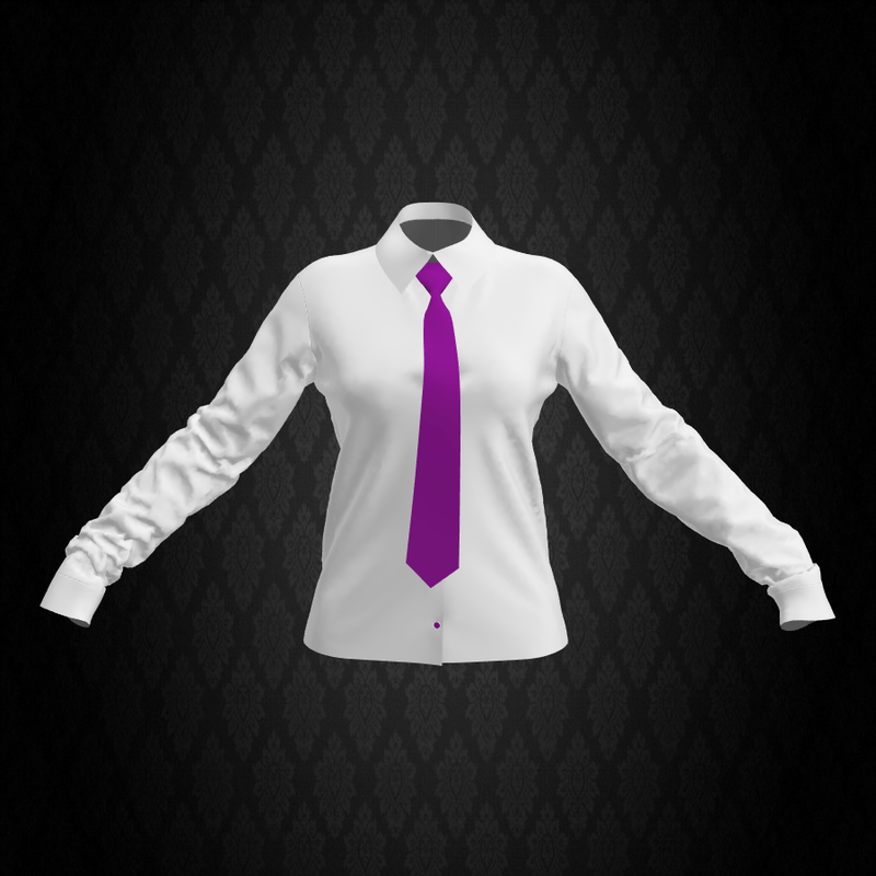 Women Shirt & Purple Tie