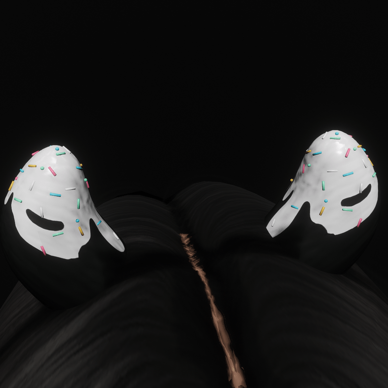 Chibi Cupcake Horns (White)