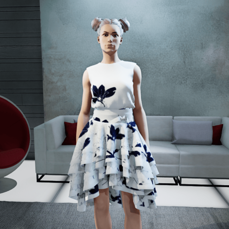 Dress for lady flower