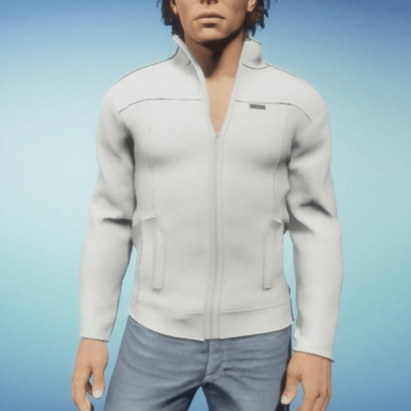 Planet leather jacket white