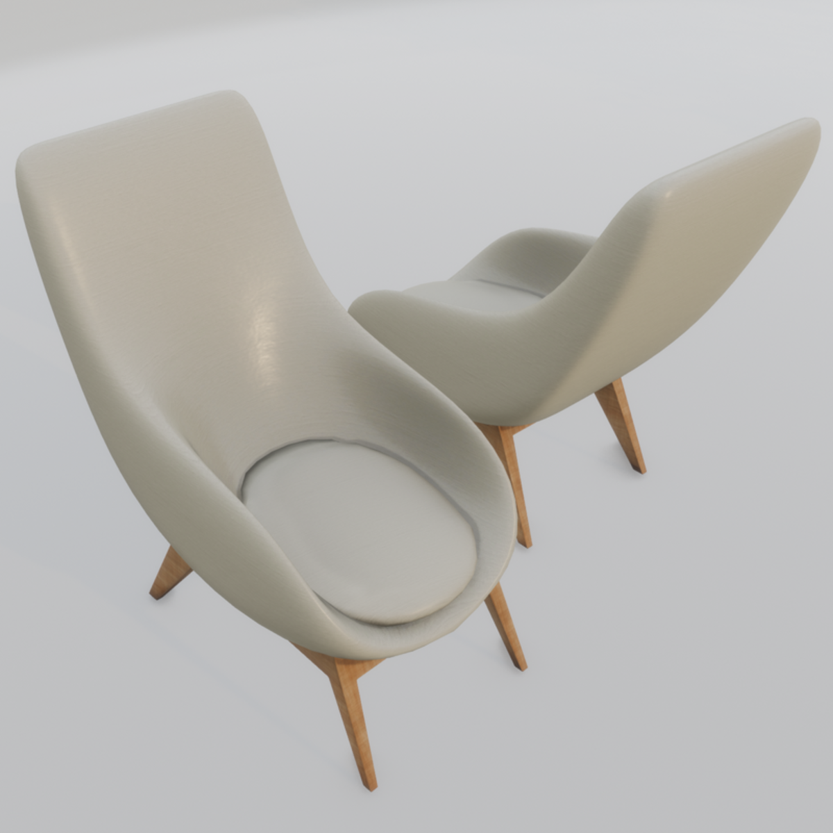 Oyster Lounge Chair White