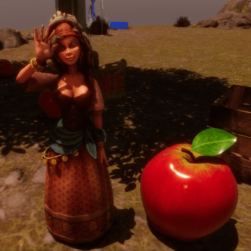 Bauernmädchen mit 4 Animationen