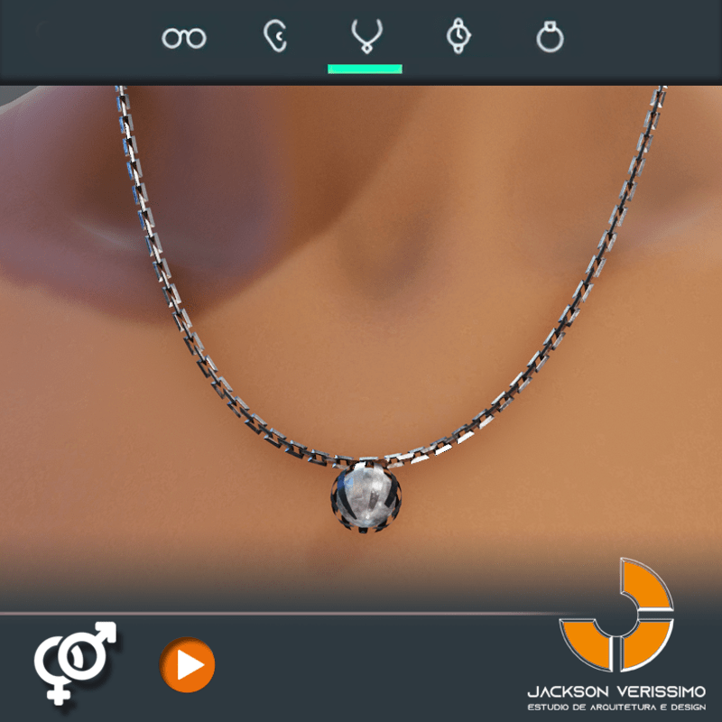 Cosmic Necklace- Silver Moon