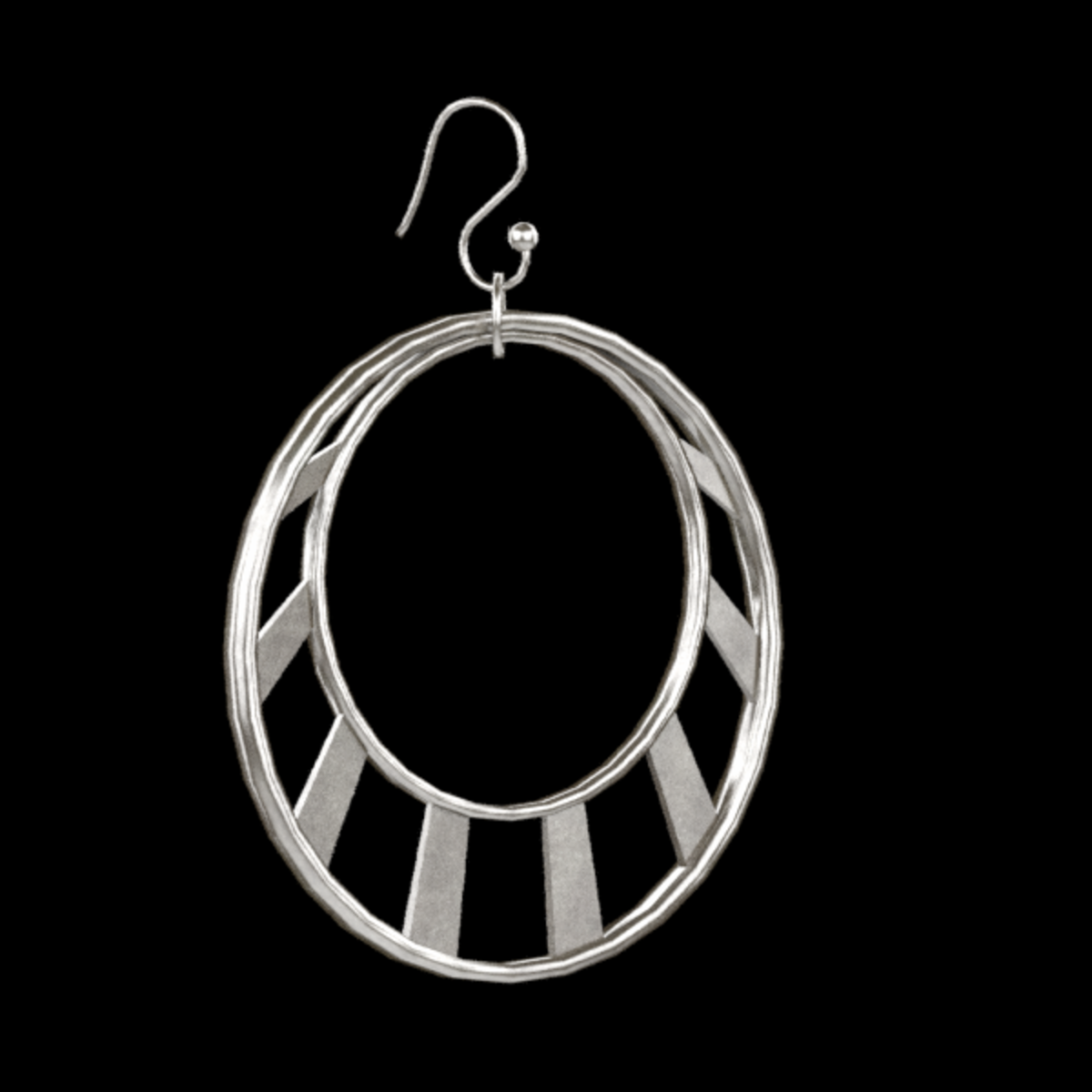 Crescent Earrings Silver