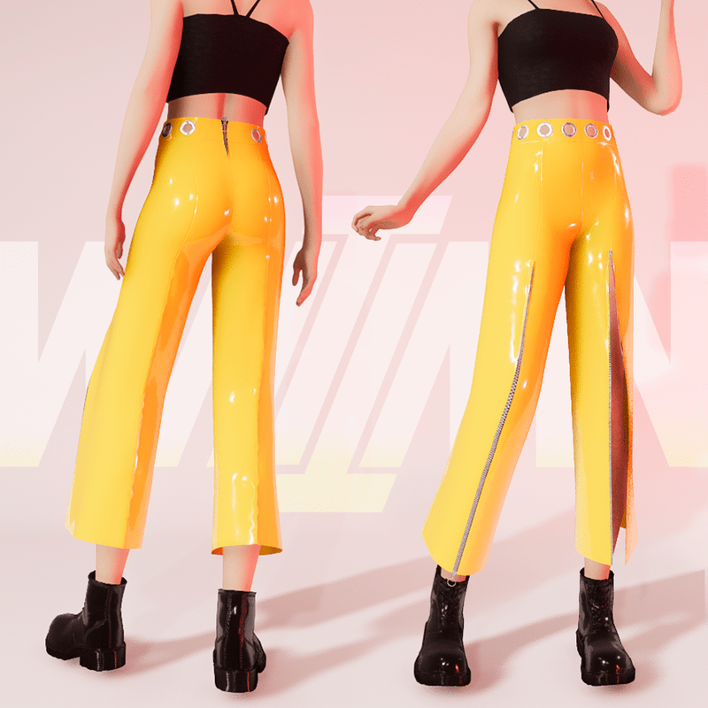 Yellow Modern Disco Pants