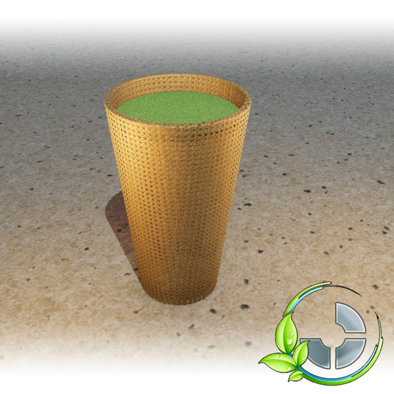 Conical Vase- Straw 2