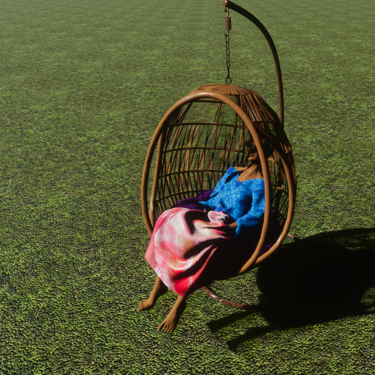 Gently rotating Basket Chair