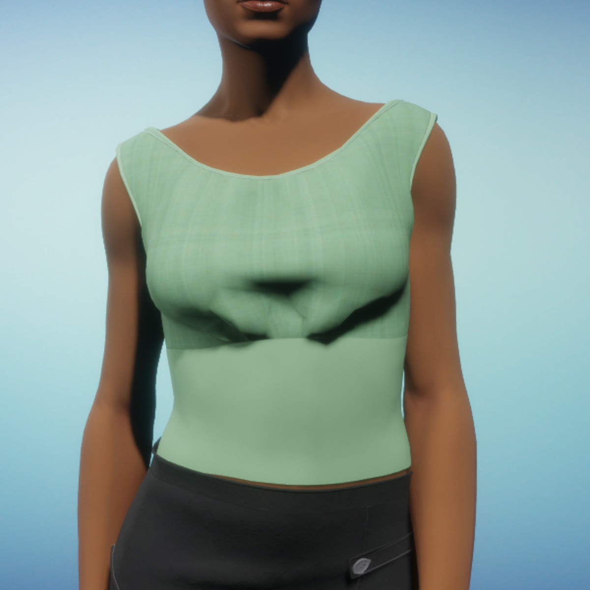 Blouse Tank - Green Plaid