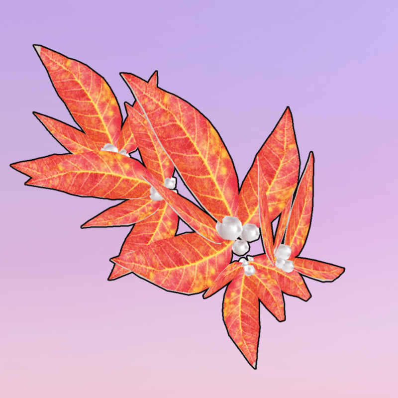 Golden Leaves One Side Right Orange