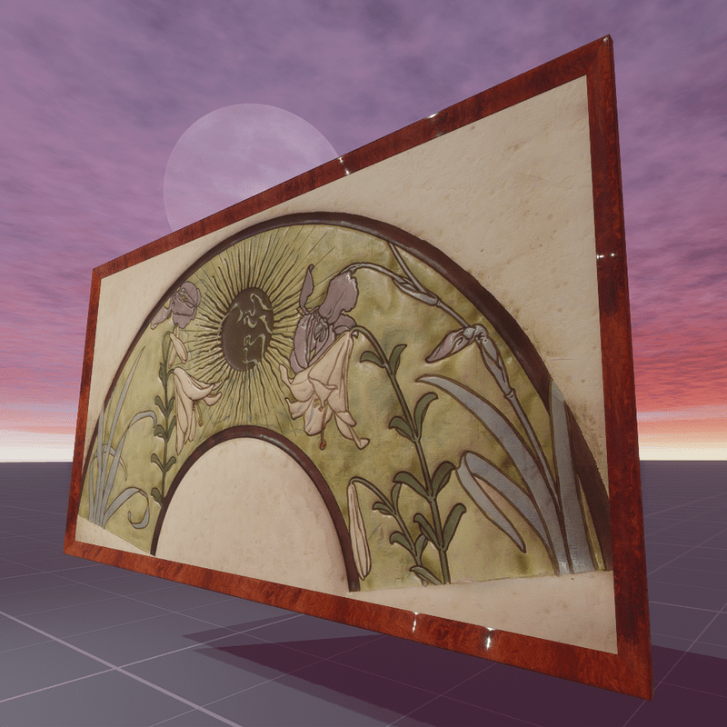 Design for a Fan with Sunburst Alphonse Mucha