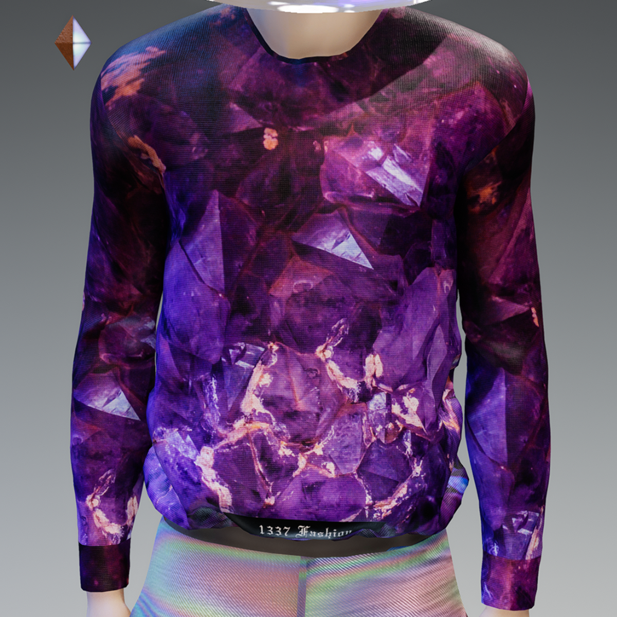 Purple Amethyst Crystal Sweatshirt