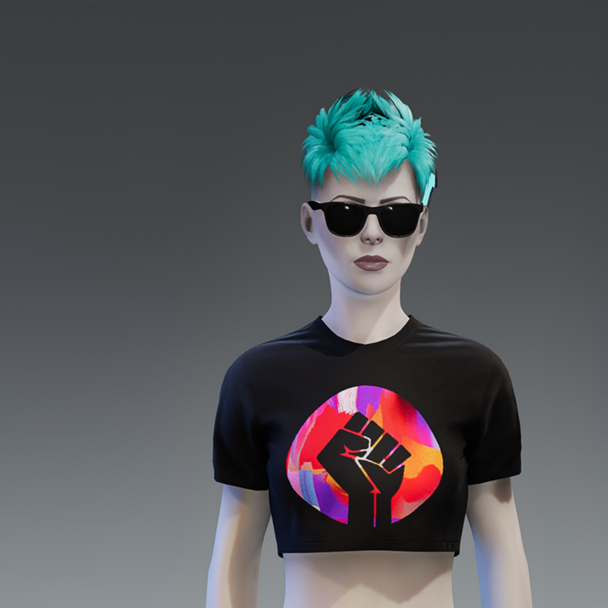 Power To The People LOST HORIZON Crop Top