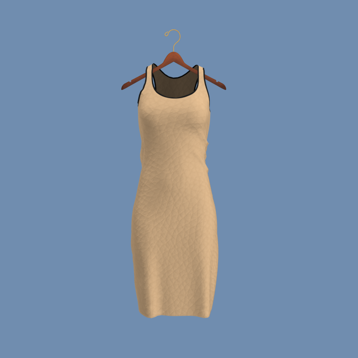 Avatar 2.0 Leather T-Shirt Dress with Black trim