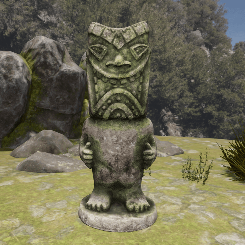 TKA SH Tiki Statue Stone