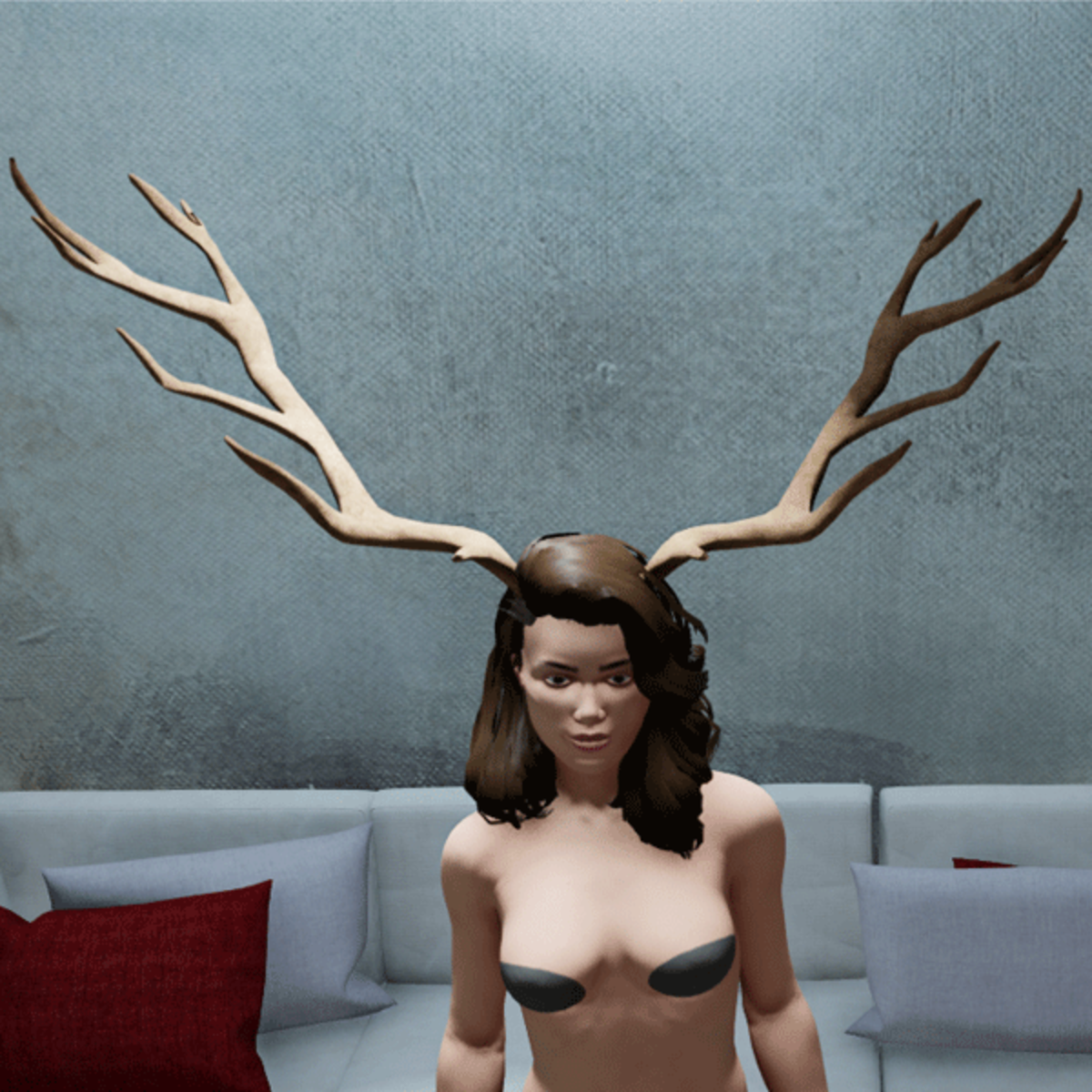 Big Deer Antlers Horns (Female)