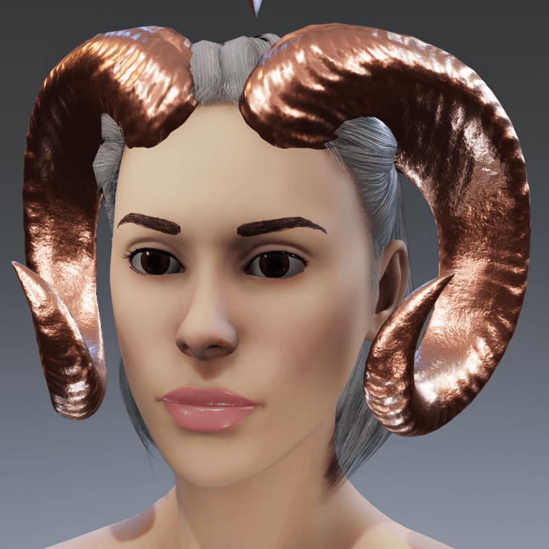 Spirit Of The Ram (Horns) - Polished Rose Gold