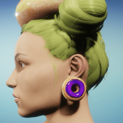 Doughnut Earrings -Grape