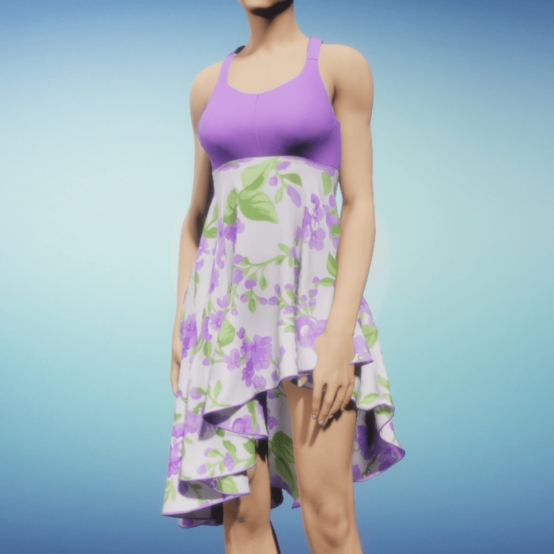 Floral Sundress - Purple