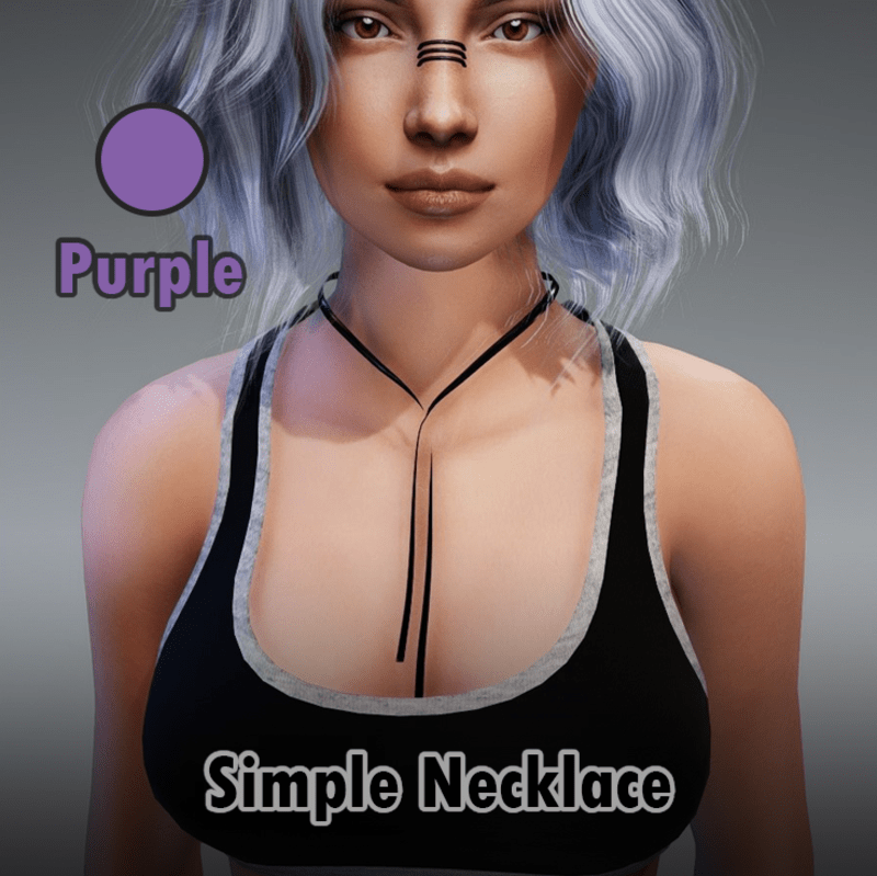 Simple Necklace (Purple)