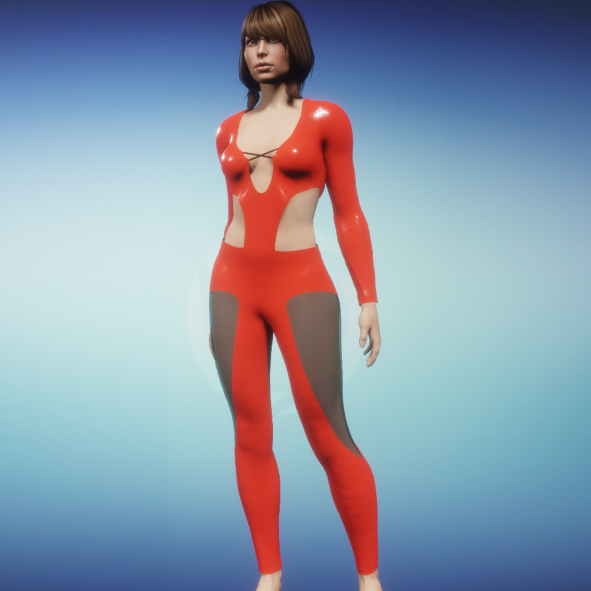 Catsuit Carla latex orange