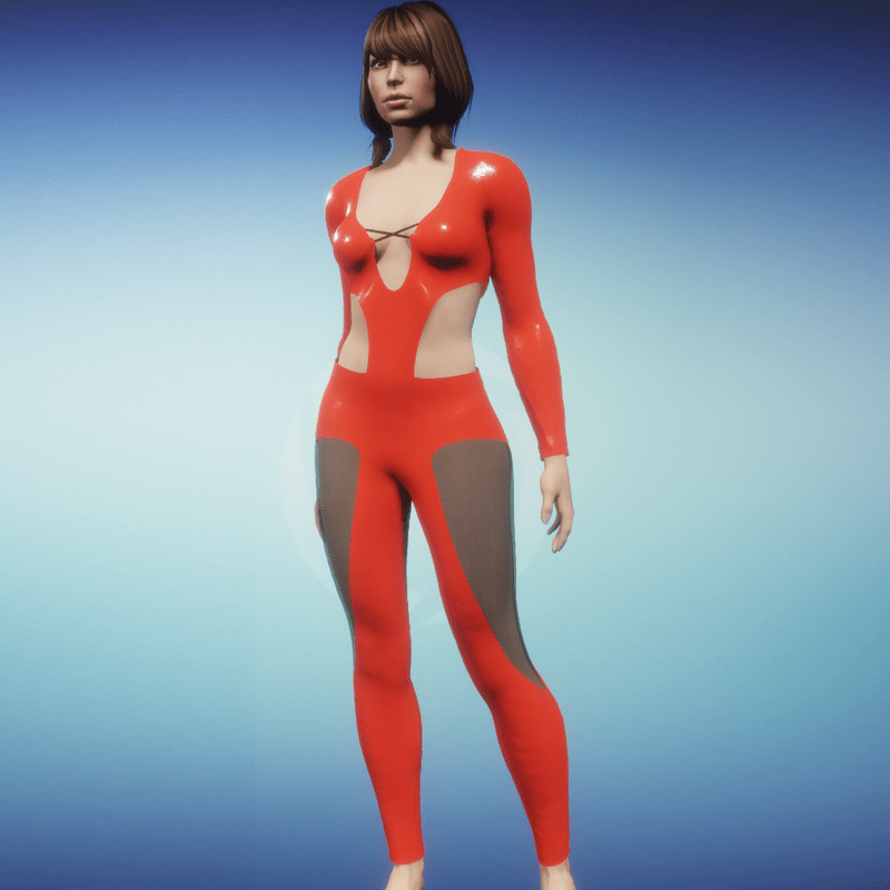 Catsuit Carla latex orange