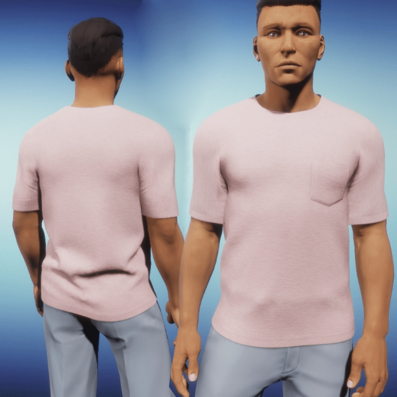 Mens One Pocket Tee - Pink