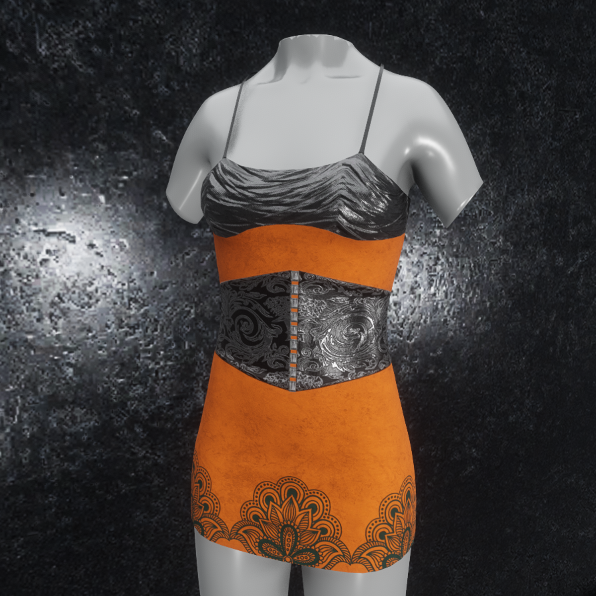 Dress Metallic Ornament orange