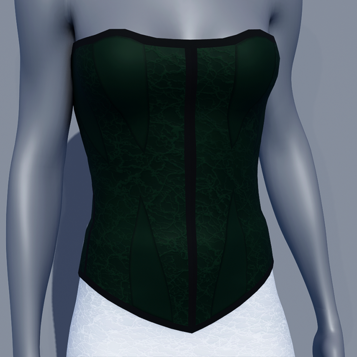 Leather Corset - Green Eden