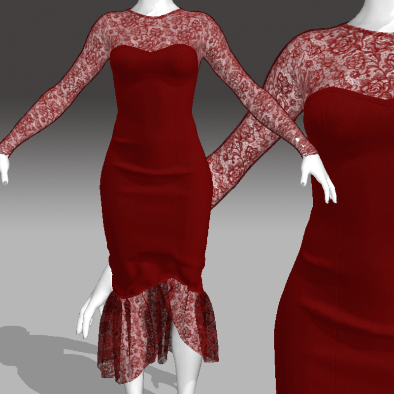 AV2 - Lace Mermaid Formal Dress