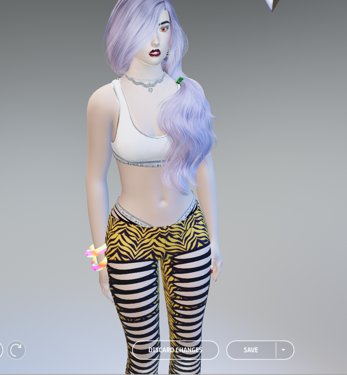 Yellow Zebra Ripped Leggings with Ripped Undies - Female