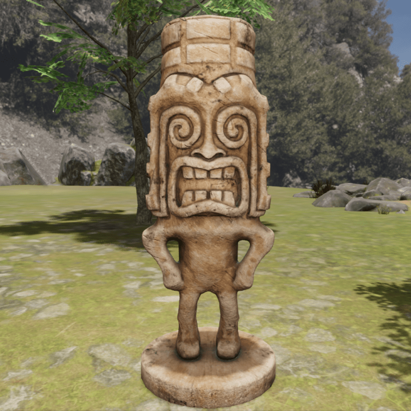 TKA GM Tiki Statue Wood