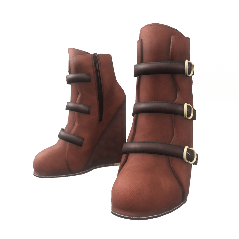 Wedge boots for "Alina Daisy" and "Nicci" avatar - brown