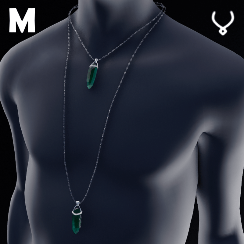 Emerald Double Pendant - M
