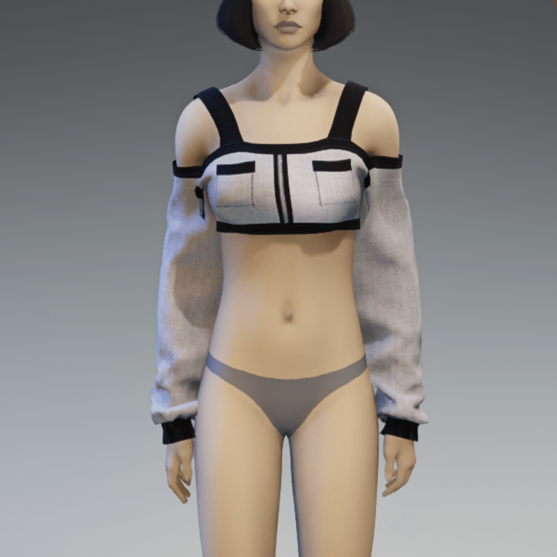 White Long Sleeved Off Shoulder Top