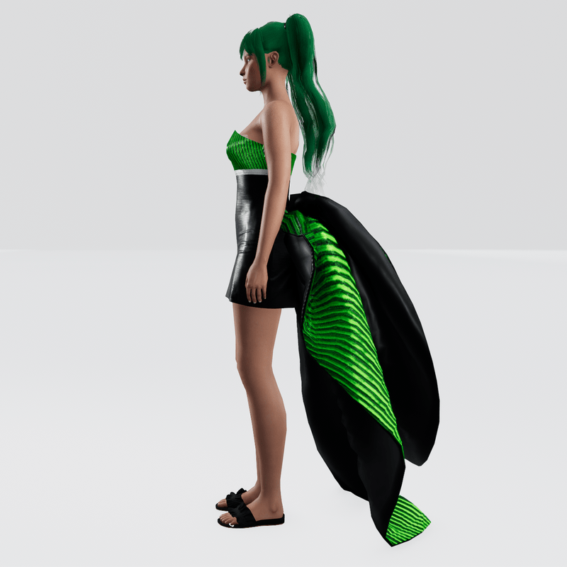 Firefly Bustle - Green and Black