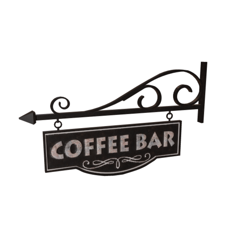 Victorian coffee Sign