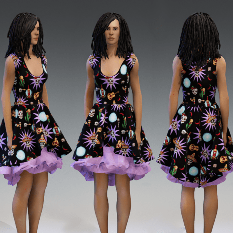 Dress Muertos lilac female 2.0