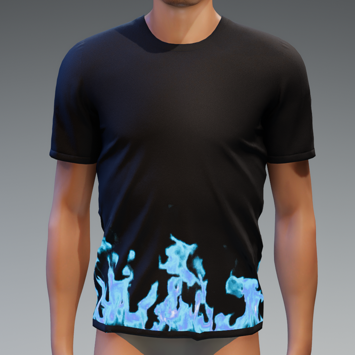 Tshirt with Glowing Animated Fire (Unisex)