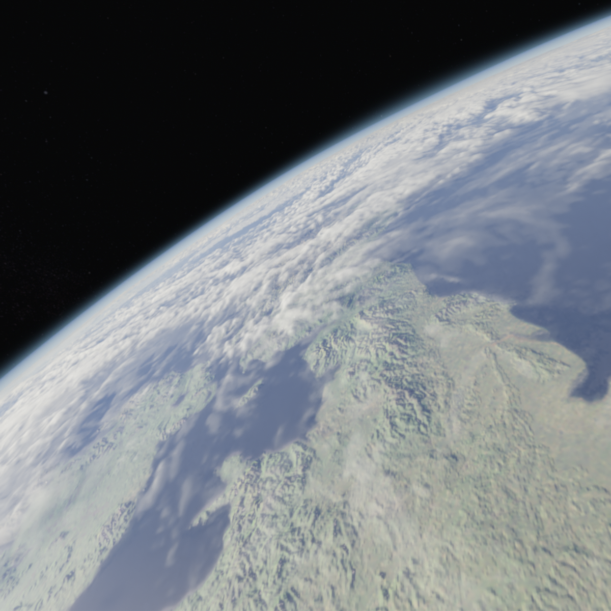 Low Earth Orbit West Europe Afternoon
