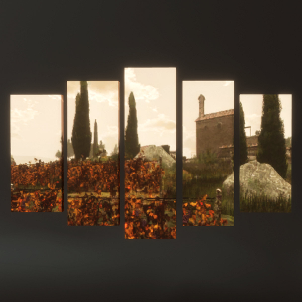 Tuscan Vineyard Painting