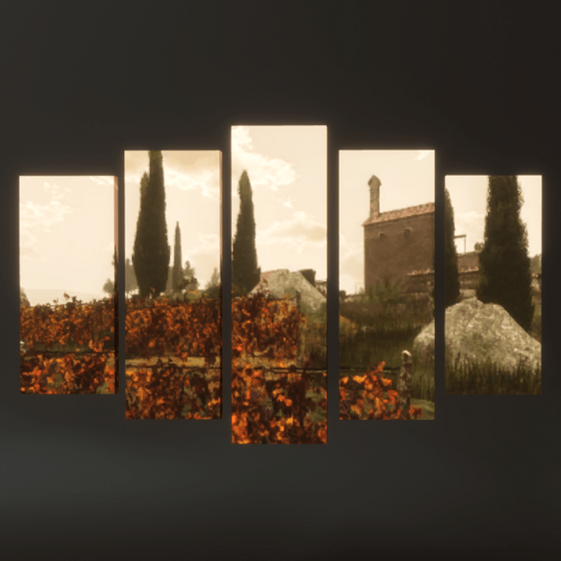 Tuscan Vineyard Painting