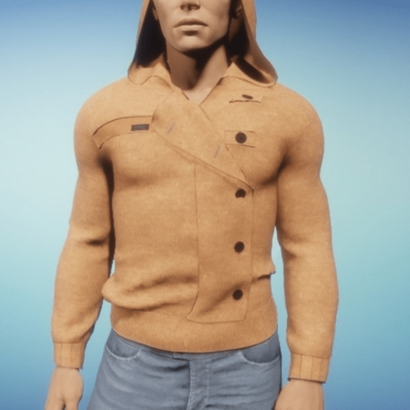 sweater with hood orange