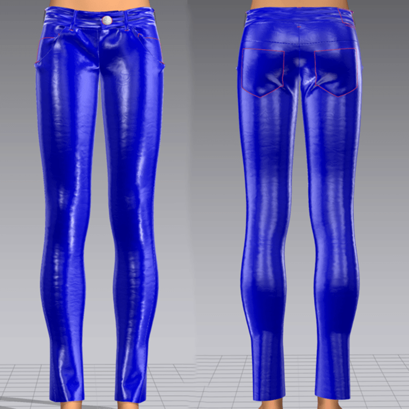 Latex Pans Close-fitting Blue