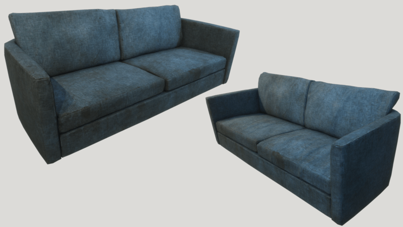 Old Dirty Couch - Blue