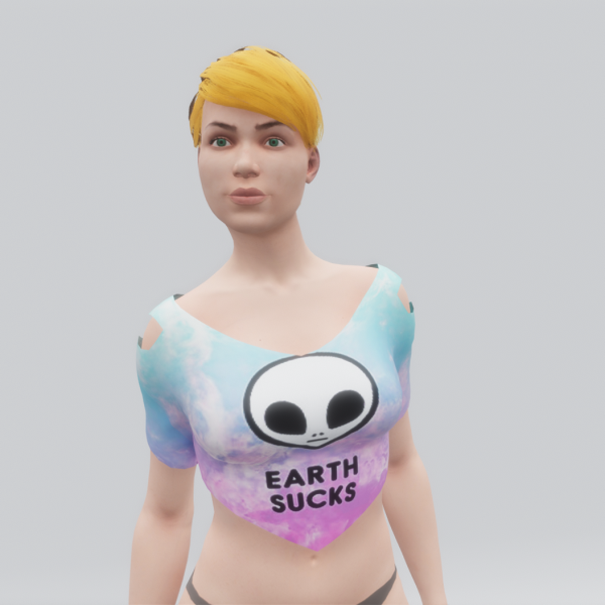 Pastel Goth Alien Blouse