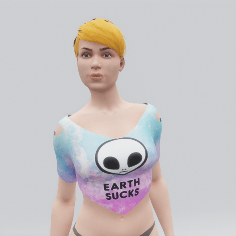 Pastel Goth Alien Blouse
